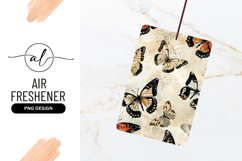 Vintage Butterfly Pattern Neutral Colored Background Png Product Image 1