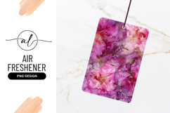 Pink Floral Abstract With Gold Air Freshener Png Product Image 1