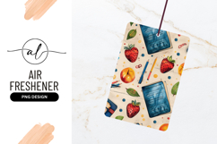 Watercolor Stationary Fruit School Supplies Pattern Product Image 1