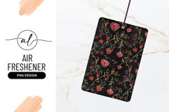Floral Heart Pattern On Black Background Product Image 1