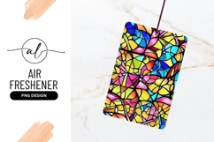 Abstract Colorful Stained Glass Window Air Freshener Design Product Image 1