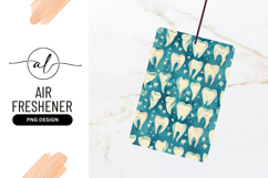 Cute Teeth Pattern Dental Background Air Freshener Png Product Image 1