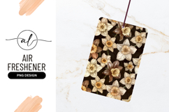 Daffodils Pattern Floral Background Air Freshener Png Product Image 1