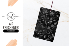 Floral Swirl Pattern Black And White Background Product Image 1