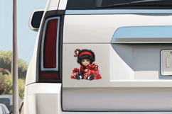 Christmas Chibi African American Girl PNG Bundle 10 Product Image 7