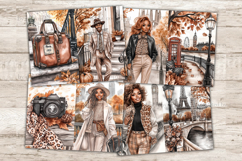 GlamArtZhanna, urban fall journal, african american, woman ephemera, taxi cab spice, brownstone fall, wet pavement, gutter rain rust, skyscraper fall, golden hour,  alleyway autumn, travel scrapbook, leaf collage