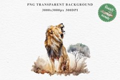 African Lion Safari Animals Clipart Wild Cats Savanna PNG Image Watercolor  Transparent Print for invitation t-shirt designs sublimation kids printable digital watercolor African Lion, Safari Animals clipart, sublimation nursery drawing, Savanna baby lion