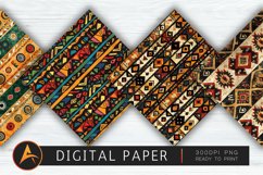 African Tribal Patterns Digital Paper Product Image 1
