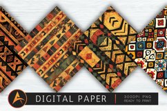 African Tribal Patterns Digital Paper PNG Product Image 1