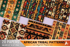 African Tribal Patterns Digital Paper Bundle Product Image 1
