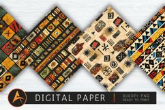 African Tribal Patterns Digital Paper Pattern Product Image 1