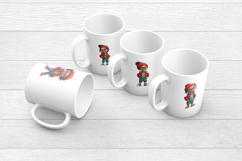 Cute Christmas Kids Clipart | Children in Streetwear PNG Product Image 2