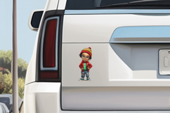 Cute Christmas Kids Clipart | Children in Streetwear PNG Product Image 7