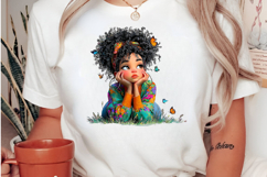 Afro Girl Png Sublimation Product Image 2