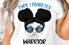 Afro Girl Type 1 Diabetes Warrior Diabetes Awareness Svg Png Product Image 1