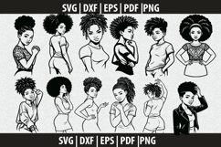 Afro Girl Fashion Look SVG Cricut Cut File Product Image 1