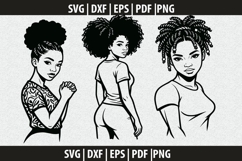 Afro Girl Fashion Look SVG Cricut Cut File Product Image 2