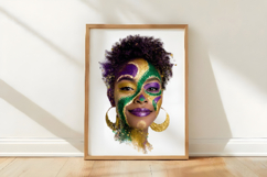 Afro Girls Mardi Gras Clipart Product Image 3