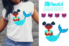 Afro Mermaid SVG for t-shirt