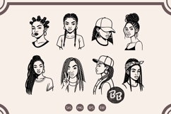 Afro Woman SVG Bundle | 24 Black Girl Clipart Designs Product Image 2