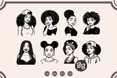 Afro Woman SVG Bundle | 24 Black Girl Clipart Designs Product Image 3