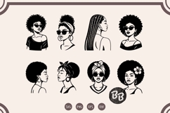 Afro Woman SVG Bundle | 24 Black Girl Clipart Designs Product Image 4