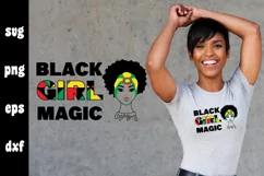 Black History, Afro Woman Silhouette SVG, Messy Bun Afro