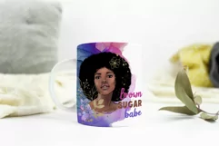 Afro girl sublimation design png Brown sugar babe Product Image 2