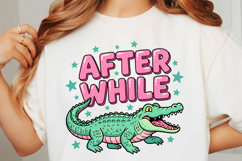 After While Crocodile Funny Art PNG Product Image 1