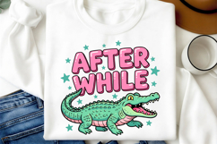 After While Crocodile Funny Art PNG Product Image 3