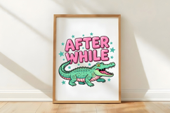 After While Crocodile Funny Art PNG Product Image 4