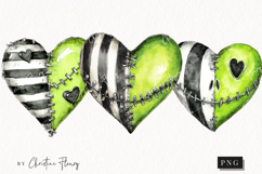 Green Heart Clipart | Halloween PNG Product Image 1