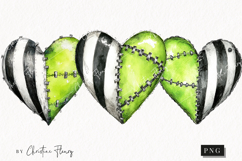 Green Heart Clipart | Halloween PNG Product Image 1
