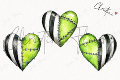 Green Heart Clipart | Halloween PNG Product Image 3