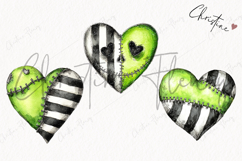 Green Heart Clipart | Halloween PNG Product Image 3