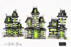 Whimsical Haunted House Clipart | Halloween PNG Product Image 1