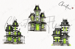 Whimsical Haunted House Clipart | Halloween PNG Product Image 3