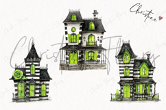 Whimsical Haunted House Clipart | Halloween PNG Product Image 3