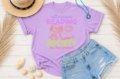 Afternoon Reading Society Sublimation, Retro Reading PNG Product Image 2