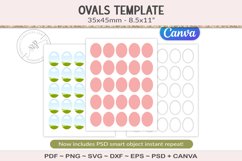 Ovals collage sheet template, PSD, EPS, SVG, PNG, Canva Product Image 1