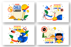 10 World Day Against Child Labour Illustration Product Image 3