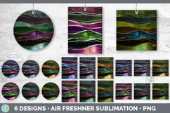 Bundle of six agate car air freshener sublimation designs.