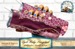 This is a honeycomb and ruby agate design. Sized for 20oz skinny tumblers. 