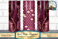 This is a honeycomb and ruby agate design. Sized for 20oz skinny tumblers. 