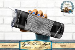 This is a agate black and silver tiger print tumbler design. This is a seamless tumbler wrap sized to fit 20oz skinny tumblers