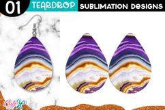 Agate Teardrop Earring Sublimation