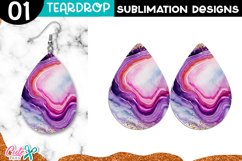 Agate Teardrop Earring Sublimation