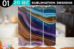Agate Tumbler 20 Oz Wrap Sublimation PNG