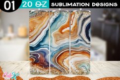 Agate Tumbler 20 Oz Wrap Sublimation PNG