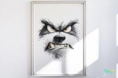 Aggressive Animals Head Clipart Product Image 2